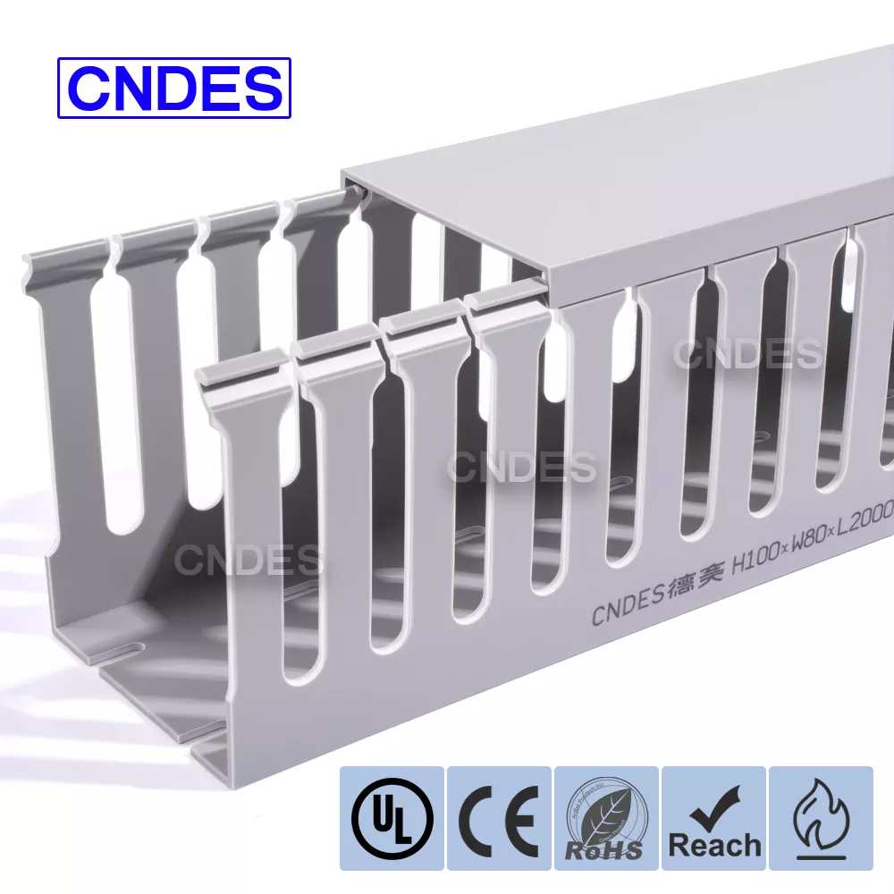 100×80 लचीली स्लॉटेड पीवीसी वायरिंग डक्ट