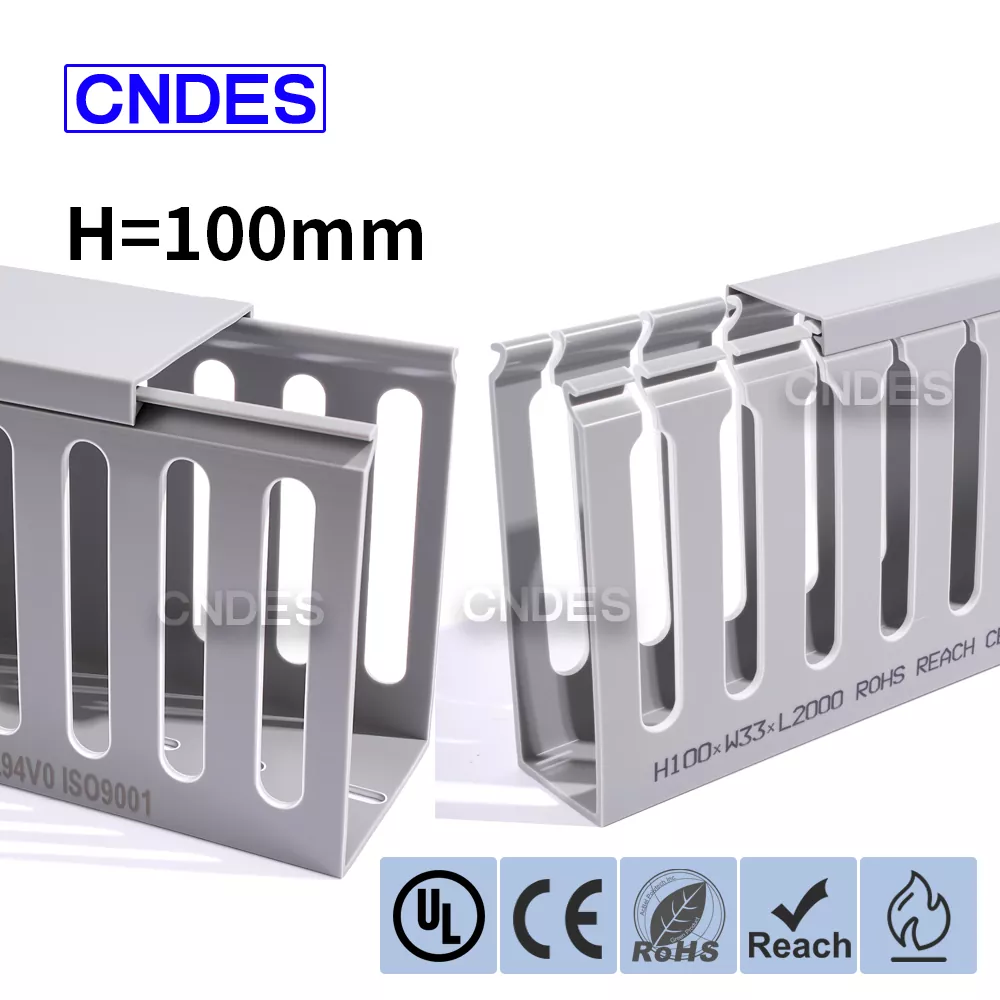 100 मिमी ऊंचाई खुला स्लॉट पीवीसी संलग्नक वायरिंग डक्ट
